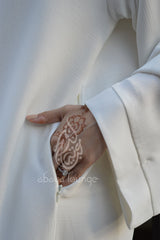 White Abaya with Pockets Premium